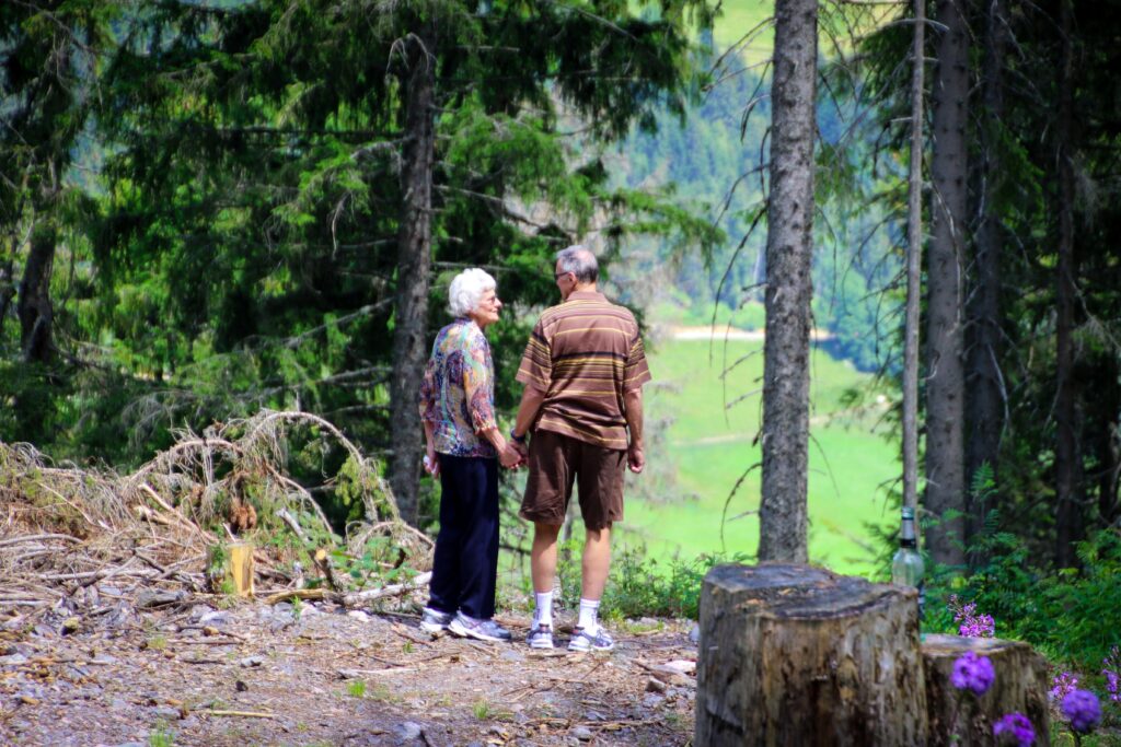 Couple in woods