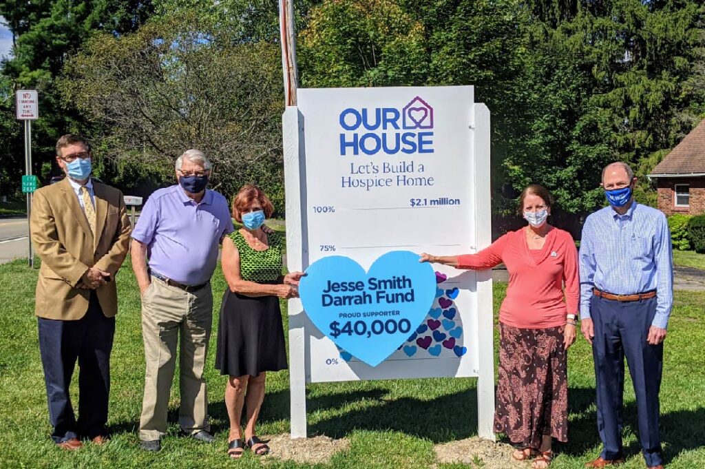 Left to right: Sam Price, Darrah President; Marty & Patty Idzik, Our House Campaign members; Shauna Anderson, President & CEO of CHPC; and Jim Smith Darrah Fund board member.
